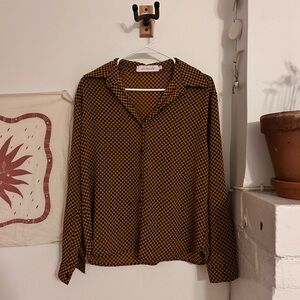 Lisa Says Gah Checkered Top